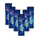 Kit 6 Shampoo Clear Anticaspa Ice Cool Menthol - 400ml