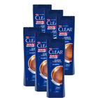 Kit 6 Shampoos Clear Men Anticaspa Queda Control 400ml