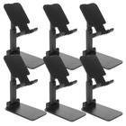 Kit 6 Suporte De Mesa Para Celular Smartphone Preto