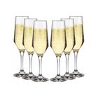 Kit 6 Taças Champagne Cristal Buffet Vidro Liso 186 Ml Nadir - Meta Atacado