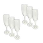 Kit 6 Taças de Vidro para Champagne 220ml: Beba com Elegância e Estilo em Momentos Especiais c/ Este Conjunto Tradicional de Taças Finamente Acabadas