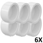 Kit 6 Tampão CAP PVC Roscável 1.1/2" Branco (50mm) Tigre