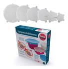 Kit Jogo de Tampas Ajustáveis e Flexíveis em Silicone para Conservar  Alimentos Lanches Frutas 6 Unidades Cozinha Comida - Cook - Tampa de  Silicone - Magazine Luiza