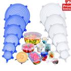 Kit 6 Tampas Panela Silicone Universal Reutilizável Elástica Tampas Silicone Cozinha Geladeira - siliconweb