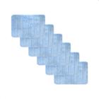 Kit 6 Tapetes de Banheiro Antiderrapante Emborrachado Macio Super Soft Azul