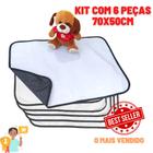 Kit 6 Tapetes Higiênico Lavável Super Absorção 200 Lavagens - Pee Dog G - Pee Dog Vila Flor