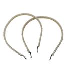 Kit 6 Tiaras Arco Pérola Acessório para Penteados 14cm