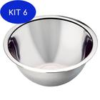 Kit 6 Tigela Bowl Em Inox 20 Cm Class Home