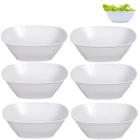 Kit 6 Tigela Bowl Saladeira Quadrada 1500ml em Melamina 1,5L