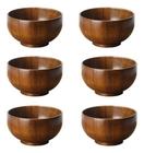 Kit 6 Tigelas Bowl Em Bambu Natural Multiuso P/ Servir 10cm - Caetano Store