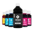KIT 6 TintaS Corantes para L1800 Bulk Ink Black 500 ml Coloridas + Light 100 ml - Ink Tank