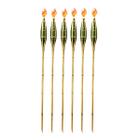 Kit 6 Tochas Iluminação De Bambu P/ Decoração Desmontável