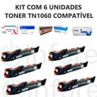 KIT 6 Toner Compatível Tn1060 TN1060 Preto Hl-1112 Hl-1202 Hl-1212w