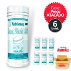 Kit 6 Tubetes Cloro Para Água Consumo Humano San tab 90 Hidroall 800g