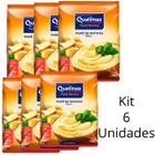 Kit 6 Un De Pure De Batata Flocos Qualimax Em Pó Em Pacote De 800g Para Hotel Pousada Rende 5.5kg