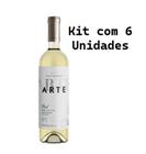 Kit 6 Un Vinho Casa Valduga Arte Branco Blend (Chardonnay e Moscato) 750 ml
