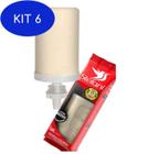 Kit 6 Vela Cerâmica Tradicional Para Filtro De Água Por