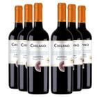 KIT 6 Vinho Chileno Chilano Carmenere, 750ml