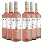 KIT 6 Vinho Chileno Chilano Rosé Suave Pink Moscato, 750ml