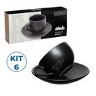 Kit 6 XÍCARA CAFÉ + 6 PIRES MANHATTAN 90 ml