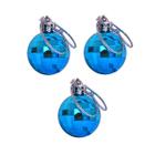 Kit 60 Bolas De Natal Facetada Azul Claro 3cm Árvore Pendente