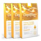 Kit 60 Folhas Depilatória Corporal Natural Hidrata Depilflax