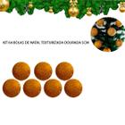 Kit 64 Bolas de Natal Dourada Enfeite Árvore Texturizada 5cm