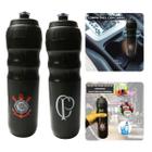 Kit 6Un Squeeze Top Térmica 550ml Garrafa Preto Academia Esporte Água Time Corinthians Oficial - BRASFOOT