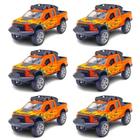 Kit 6x Brinquedo Carrinho Camionete Jeep Laranja - AP TOYS