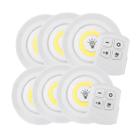 Kit 6X Luzes De Led Iluminação Inteligente Controle Remoto