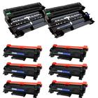 Kit 6x Toner Compativel P/ Brother Tn-760 + 2x Cilindro Fotocondutor Premium Dr730 Tn-760