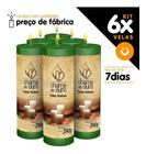 Kit 6x Vela De 7 Dias Atacado 250g Velas Na Cor Verde - Chama de Ouro