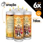 Kit 6x Vela De 7 Dias Velas C/ Imagem E Oração Várias Opcoes