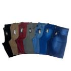 Kit 7 Bermudas Jeans e Sarja Masculina Plus Size Slim 48 AO 58