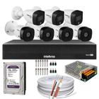 Kit 7 Câmeras Intelbras 3 cam Full Color 4 cam 1220b Full Hd Dvr Mhdx 1008-C