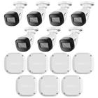 Kit 7 Câmeras Intelbras VHD 1130 B HD 720p Infra 30m IP67 7 Caixas CFTV VBOX 1100E Branca Intelbras