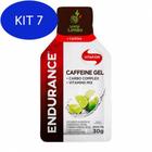 Kit 7 Endurance Caffeine Carboidrato Em Gel Limão Vitafor