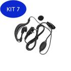 Kit 7 Fone Para Rádio Comunicador Ht Baofeng Kenwood 2 Pinos