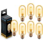 Kit 7 Lâmpadas Filamento Retrô Vintage Led T45 Edison 4w Volter