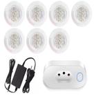 Kit 7 Led Power Led 5w Abs Branco 24 + Fonte + Tomada Wifi