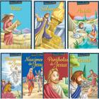 Kit 7 Livros Clássicos da Bíblia Moisés + Nascimento de Jesus + Parábolas de Jesus + Paulo + Ressurreição de Jesus +