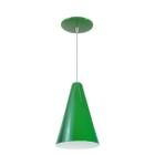 Kit 7 Luminária Pendente Cone Com Interior Branco Brilho Com Fiação 110/220v