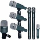 Kit 7 Microfones Profissionais com Fio para Instrumentos DRK-B5C2-MKII Giant Superlux Original