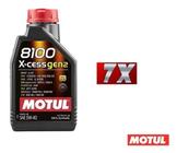 Kit 7 Óleos Motul 8100 X-cess 5w40 Gen2 Alta Potência Sintét