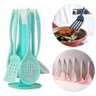 Kit 7 Peças Utensílios Cozinha Silicone Resistente E Durável - Shop Mix