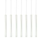 Kit 7 Pendente Luminária Tubo Branco 50 Cm - AZ Casa Decor