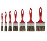 Kit 7 Pincel Trinchas Para Pintura Tigre Media 500 Cerda Gris Para Parede Látex Acrílico