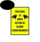 Kit 7 Placa De Monitoramento Por Câmera De Segurança 25X17Cm 3