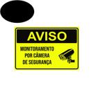 Kit 7 Placa De Monitoramento Por Câmera De Segurança 25X17Cm 8