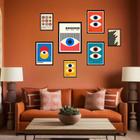 Kit 7 Quadros Bauhaus - Famous Geometric Abstract